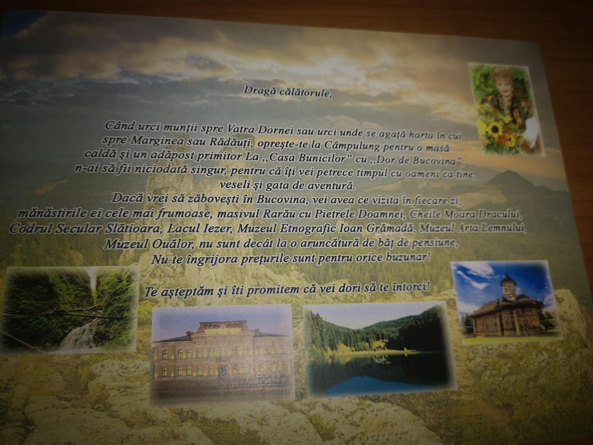 Casa Bunicilor Cu Dor De Bucovina Hotel Câmpulung Moldovenesc Exterior foto